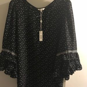Max Studio polka dots blouse